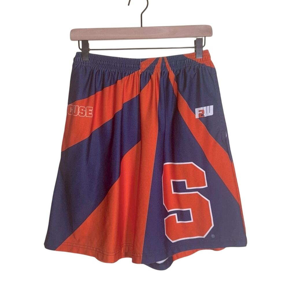 VNTG SYRACUSE Fit 2 Win streetwear Blue and Orange Basketball Shorts L
